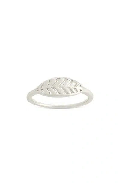 Sterling Forever Tyla Textured Signet Ring
