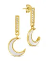 Sterling Forever Valeria Drop Studs In Gold