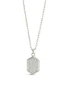 Sterling Forever Verity Cz Pointed Pendant Necklace In Silver