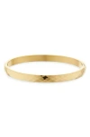Sterling Forever Verlyn Hammered Bangle Bracelet In Gold