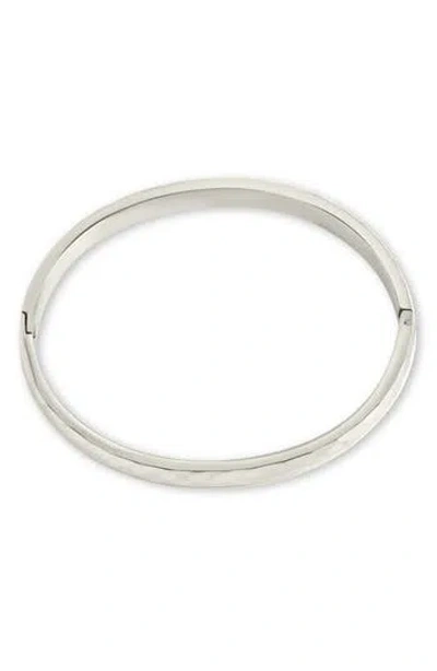Sterling Forever Verlyn Hinged Bangle Bracelet In Silver