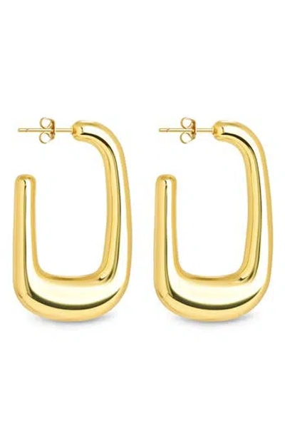 Sterling Forever Veronica Tube Hoop Earrings In Gold