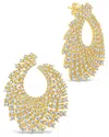 Sterling Forever Viola Cz Statement Stud Earrings In Gold