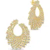 Sterling Forever Viola Cz Statement Stud Earrings In Gold