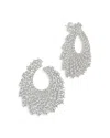 Sterling Forever Viola Cz Statement Stud Earrings In Silver