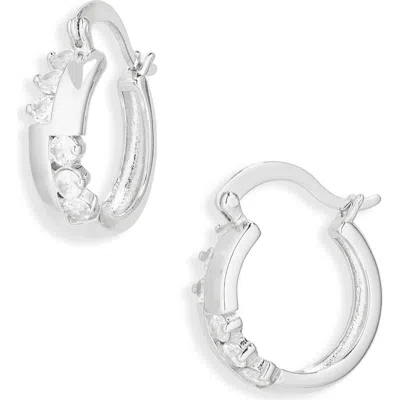 Sterling Forever Virginia Segmented Hoop Earrings In Brown