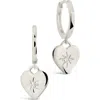 Sterling Forever Vivienne Cz Heart Drop Earrings In Silver