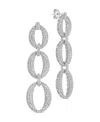 Sterling Forever Whitney Drop Earrings In Silver