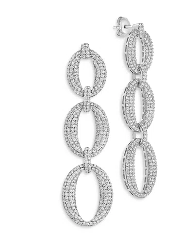Sterling Forever Whitney Drop Earrings In Silver