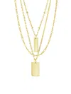 STERLING FOREVER WOMEN'S 14K GOLD RHODIUM PLATED LAYERED NECKLACE