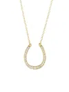 STERLING FOREVER WOMEN'S 14K GOLDPLATED & CUBIC ZIRCONIA HORSESHOE PENDANT NECKLACE