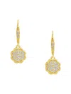 Sterling Forever Women's 14k Goldplated & Cubic Zirconia Rose Petal Drop Earrings In Rose