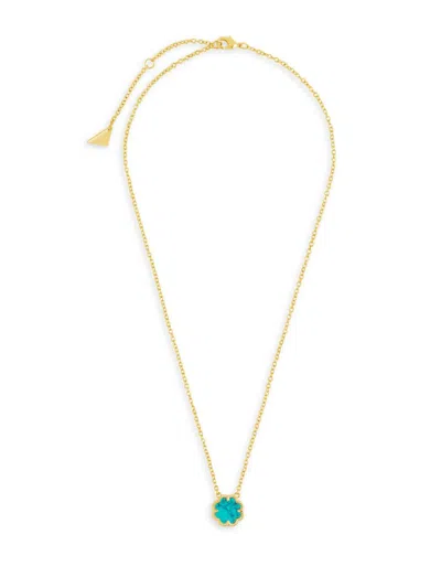 Sterling Forever Women's 14k Goldplated & Faux Turquoise Necklace