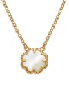 STERLING FOREVER WOMEN'S 14K GOLDPLATED & MOTHER-OF-PEARL CLOVER PENDANT NECKLACE