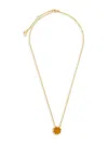 Sterling Forever Women's 14k Goldplated & Tiger's Eye Rose Petal Pendant Chain Necklace/16" In Rose