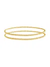 Sterling Forever Women's 14k Goldplated Beaded Stretch Bracelet In Brass