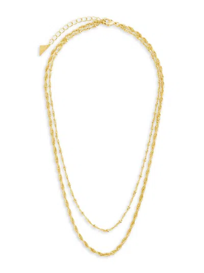 Sterling Forever Women's 14k Goldplated Layered Necklace In Brass