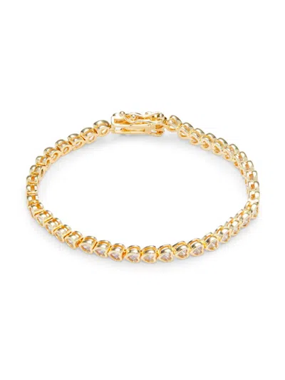 Sterling Forever Women's 14k Goldplated Sterling Silver & Cubic Zirconia Tennis Bracelet