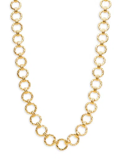 Sterling Forever Women's 14k Goldtone Molten 16'' Chain Necklace In Brass