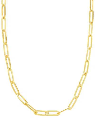 Sterling Forever Women's 14k Yellow Gold Polished Link Chain Necklace