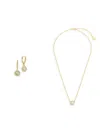 STERLING FOREVER WOMEN'S 2-PIECE 14K GOLDPLATED, CUBIC ZIRCONIA, MOTHER OF PEARL EARRINGS & NECKLACE SET