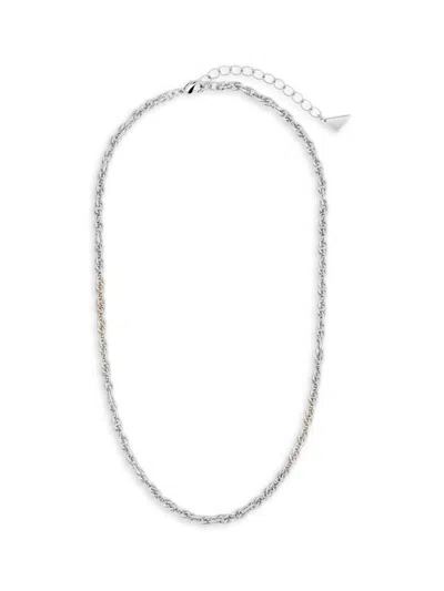 Sterling Forever Women's Alex Rhodium-plated Chain Necklace In Brass
