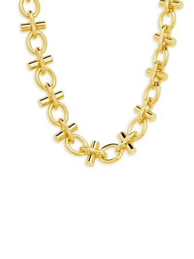 Sterling Forever Women's Amaya 14k Goldplated Chain Necklace In Brass