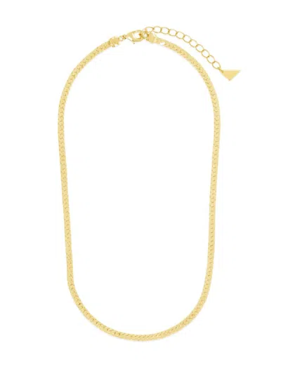 Sterling Forever Women's Bently 14k Goldplated 16" Curb Chain Necklace In Brass