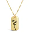 Sterling Forever Women's Birth Flower Necklace In Gold