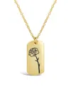 Sterling Forever Women's Birth Flower Necklace In Gold