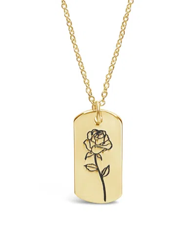 Sterling Forever Women's Birth Flower Necklace In June,rose,gold