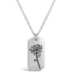 Sterling Forever Women's Birth Flower Necklace In November,chrysanthemum,silver