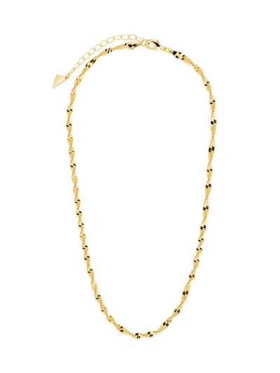 Sterling Forever Women's Blakely 14k Goldplated 16" Twist Chain Necklace In Brass