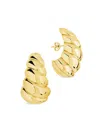 Sterling Forever Bobine Statement Earrings In 14k Gold Plated In Yellow Goldtone