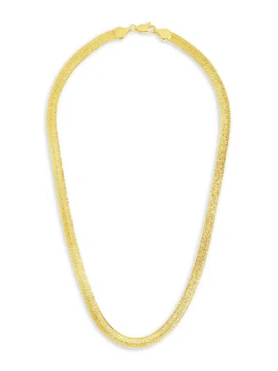 Sterling Forever Women's Bronx 14k Goldplated Snake Chain Necklace In Brass
