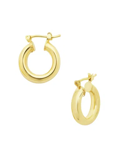 Sterling Forever Women's Chunky Tube Hoop Earrings In Gold