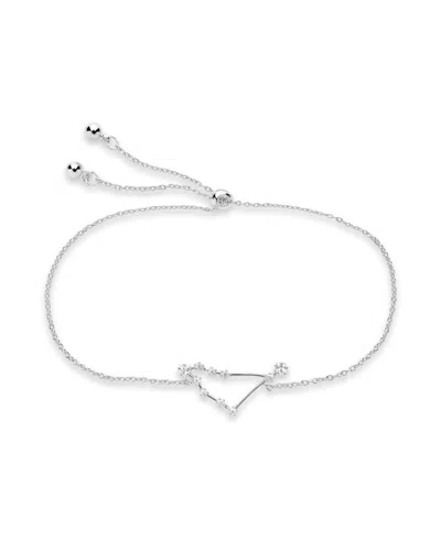 Sterling Forever Women's Constellation Bracelet In Capricorn Silver