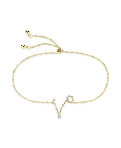 Sterling Forever Women's Constellation Bracelet In Pisces Gold-plated