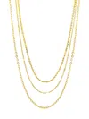 STERLING FOREVER WOMEN'S DAINTY 14K GOLDPLATED MULTI-LAYER CHAIN NECKLACE