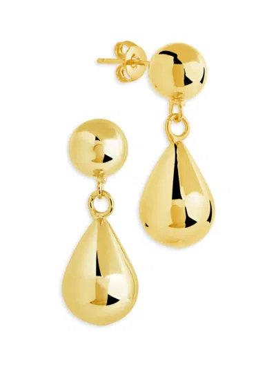 Sterling Forever Women's Harlynn 14k Goldplated Drop Earrings In Brass