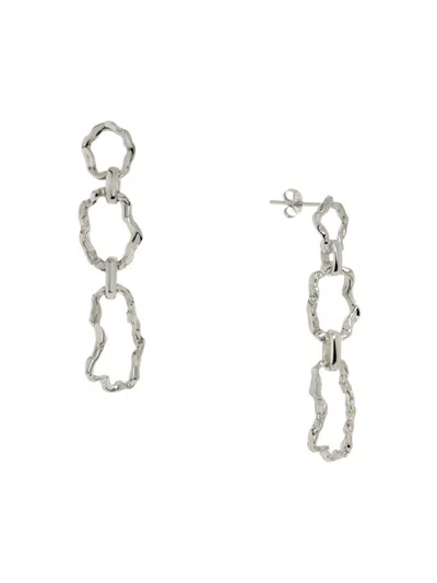 Sterling Forever Ira Drop Earrings In Silver