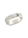 Sterling Forever Women's Jeanne Herringbone Band Ring In Silver