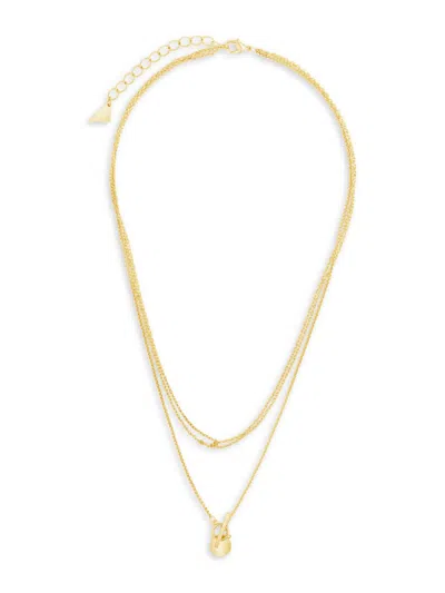 Sterling Forever Women's Larisa Layered Chain Necklace In Goldtone