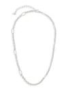 Sterling Forever Women's Leisel Chain 16" Necklace In Silvertone