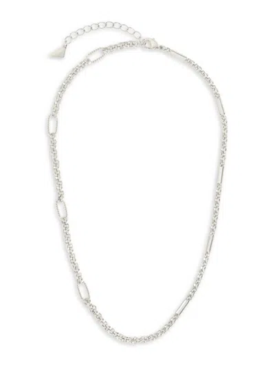 Sterling Forever Women's Leisel Chain 16" Necklace In Silvertone