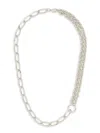 Sterling Forever Women's Milan Mixed Chain Necklace In Silvertone