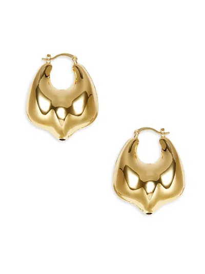 Sterling Forever Women's Moxie 14k Yellow Goldplated Hoops