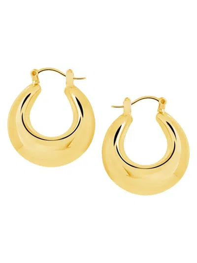 Sterling Forever Nova Tube Hoop Earrings In Goldtone