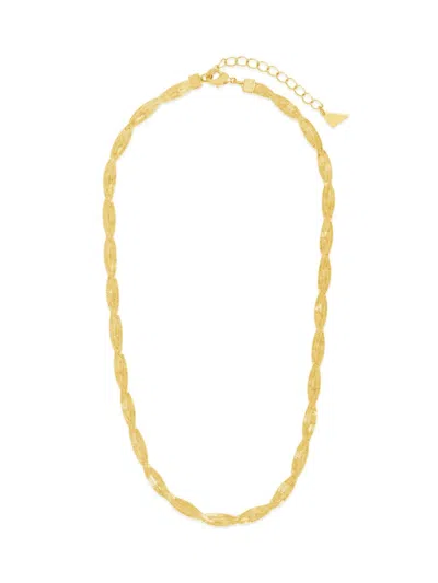 Sterling Forever Women's Oakley 14k Goldplated 16" Braided Snake Chain Necklace In Brass