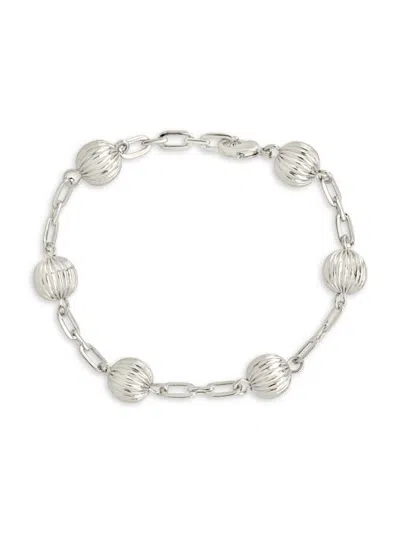 Sterling Forever Raffaella Bracelet In Silvertone